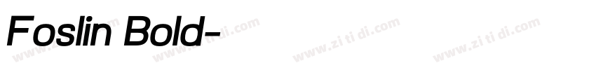 Foslin Bold字体转换